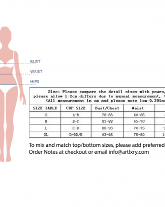 ARTLXRY LONDON Swim Size Guide