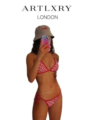 Red Dior Bikini by ARTLXRY LONDON