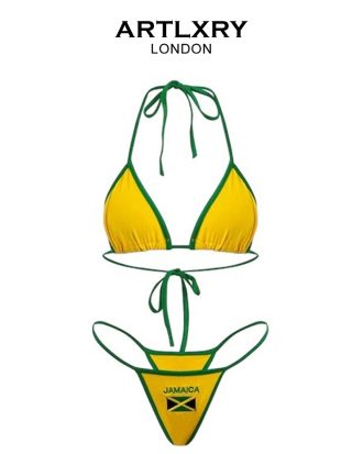 Jamaica Yellow Flag Bikini Set by ARTLXRY LONDON
