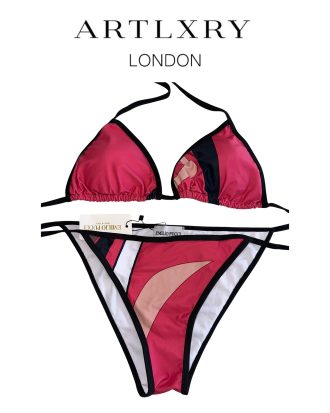 Pucci Printed Lycra Triangle Bikini - Pink by ARTLXRY LONDON